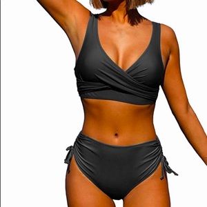 Gray women’s two piece bikini